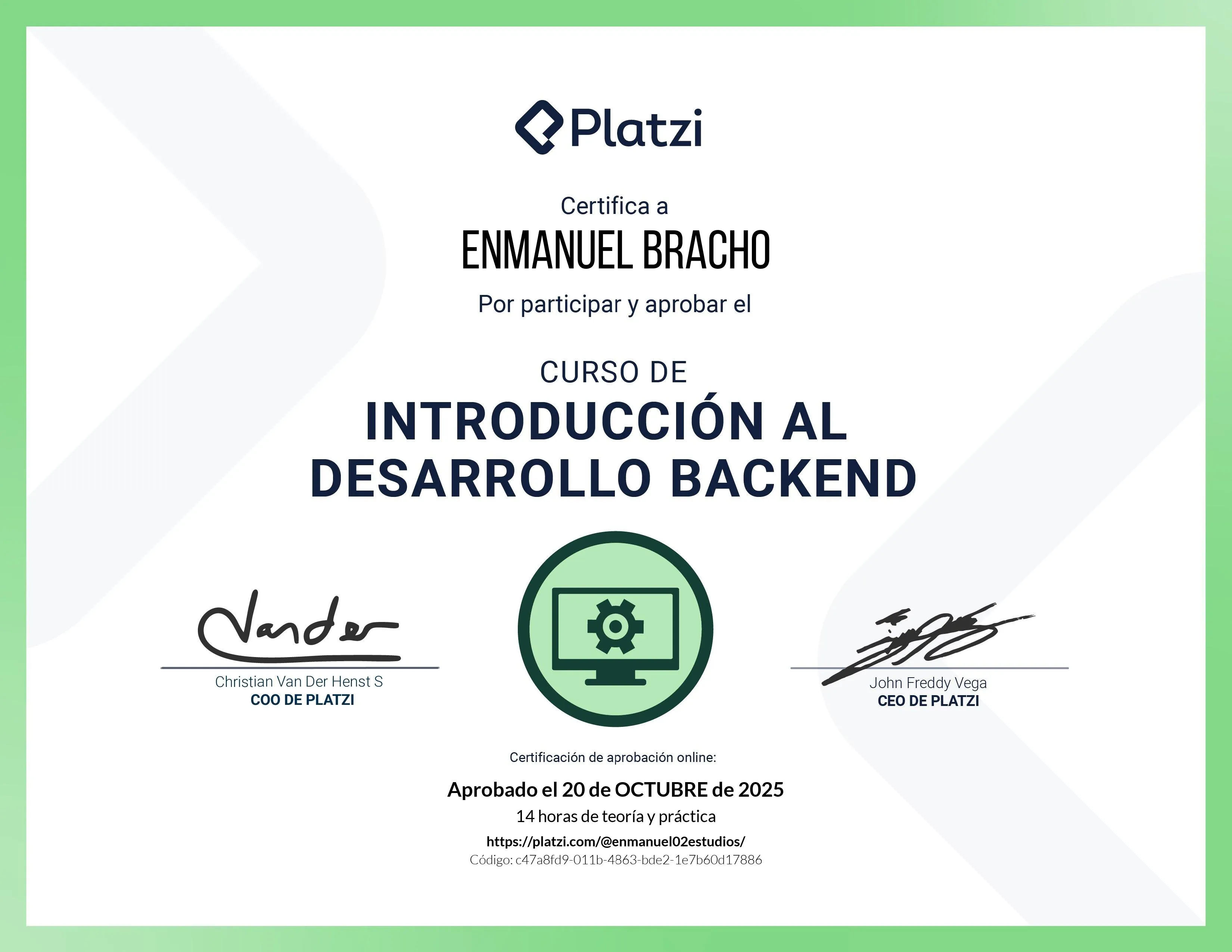 Imagen del Certificado